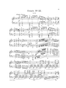 Partition complète, Piano Sonata No.3, D minor, Weber, Carl Maria von