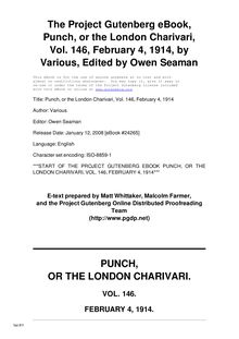 Punch, or the London Charivari, Vol. 146, February 4, 1914