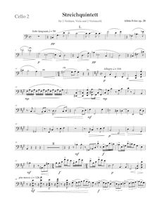 Partition violoncelle 2, corde quintette, Streichquintett mit obligater Sopran-Vokalise im 2. Satz