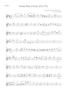 Partition parties, Sonata Pian e Forte, Ch. 175, Gabrieli, Giovanni par Giovanni Gabrieli