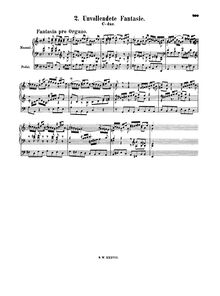 Partition complète, Fantasia en C major, Bach, Johann Sebastian