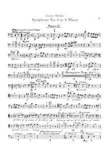 Partition Trombone 1, 2, 3, 4 (basse), Tuba, Symphony No.6, Tragische ( Tragic )