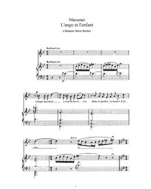 Partition complète (G minor: haut voix et piano), L ange et l enfant