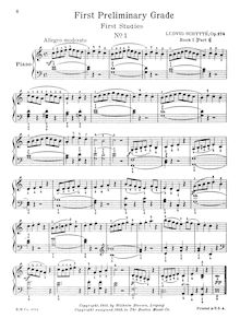 Partition Book A. , partie 1., Die Schule des modernen Klavierspiels, Op.174