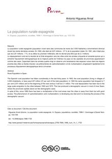 La population rurale espagnole - article ; n°1 ; vol.14, pg 103-109