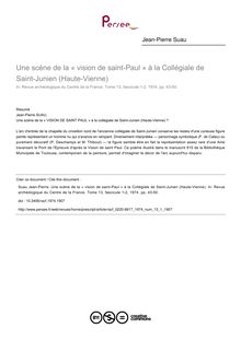 Une scène de la « vision de saint-Paul » à la Collégiale de Saint-Junien (Haute-Vienne) - article ; n°1 ; vol.13, pg 43-50