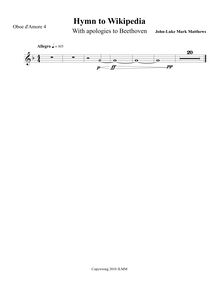 Partition hautbois d Amore 4, Hymn to Wikipedia, D major, Matthews, John-Luke Mark