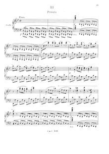 Partition , Presto, Deuxième Concerto pour Piano et Orchestre, Op.22