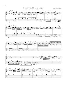 Partition Sonata R.66 en C major, clavier sonates R.61-70, Soler, Antonio