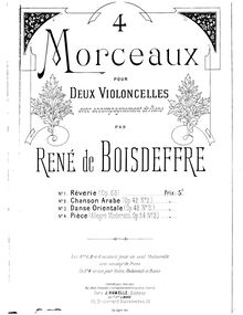 Partition de piano, Rêverie, Op.55, Boisdeffre, René de