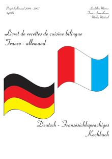 Livret de recettes de cuisine bilingue Franco - allemand Deutsch ...