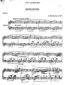 Partition No. 1 Berceuse, Scènes Intimes, Op.24, Miguez, Leopoldo