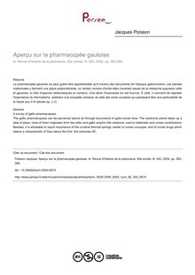 Aperçu sur la pharmacopée gauloise - article ; n°343 ; vol.92, pg 383-390