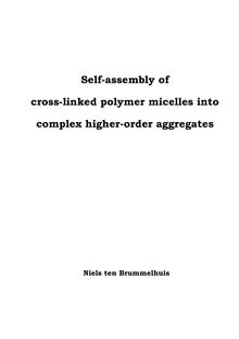 Self-assembly of cross-linked polymer micelles into complex higher-order aggregates [Elektronische Ressource] / von Niels ten Brummelhuis