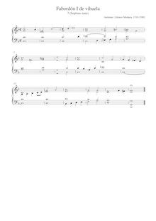 Partition complète (vihuela, clavier ou harpe), Fabordon I de vihuela