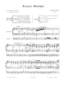 Partition complète, Marche Heroique, Op.34, Saint-Saëns, Camille