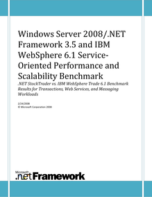 Windows Server 2008/.NET Framework 3.5 and IBM WebSphere 6.1 ...