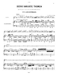 Partition de piano, 6 National Airs avec Variations, Beethoven, Ludwig van