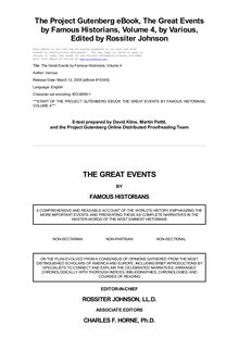The Great Events by Famous Historians, Volume 04
