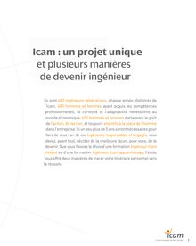 Icam : un projet unique et plusieurs manières de devenir ingénieur