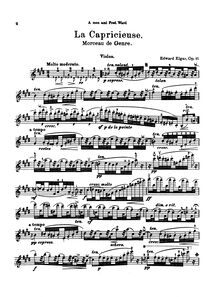 Partition complète et , partie, La Capricieuse, Op.17