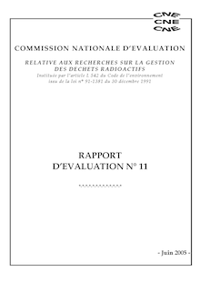 Rapport d évaluation n°11