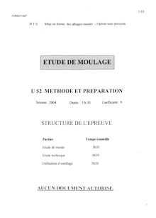 Btsalliage methode et preparation en rapport avec le module d approfondissement sectoriel 2004