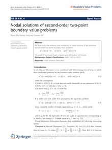 Nodal solutions of second-order two-point boundary value problems