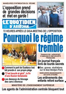 Le Quotidien d’Abidjan n°2946 - du mardi 13 Octobre 2020