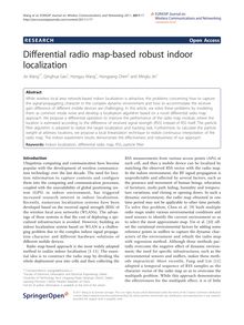 Differential radio map-based robust indoor localization