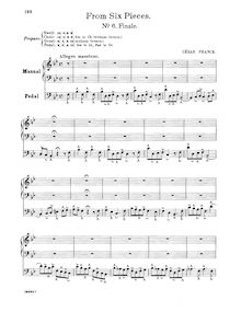Partition complète, Final, Op.21, Six Pièces pour Grand Orgue – No.6