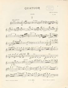 Partition de violon, Piano quatuor, Quatuor, pour piano, violon, alto et violoncelle, Op.66