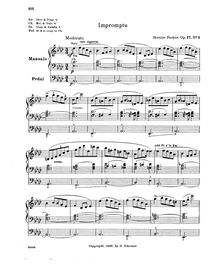 Partition No.2: Impromptu, 4 Compositions pour orgue, Parker, Horatio