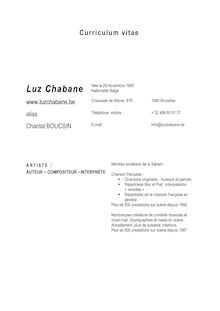 Curriculum vitae Luz Chabane 2010