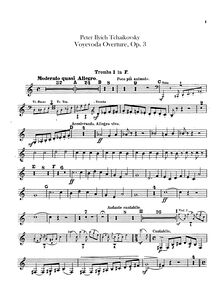Partition trompette 1, 2 (F), pour Voyevoda, Воевода (Voyevoda)