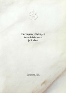 Euroopan yhteisöjen tuomioistuimen julkaisut