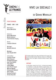 Vive la sociale ! de Mordillat Gérard