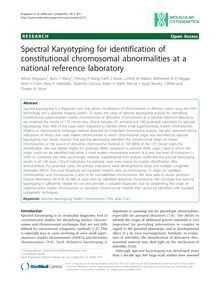 Spectral Karyotyping for identification of constitutional chromosomal abnormalities at a national reference laboratory