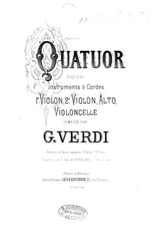 Partition violon II, corde quatuor, String quartet in e minor, E minor