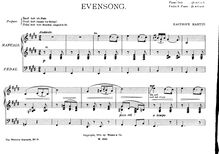 Partition complète, Evensong en E, Martin, Easthope