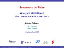 Soutenance de Thèse  .5cm Analyses statistiques  des communications  sur puce
