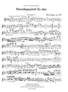 Partition parties complètes, corde quatuor No.4, Op.109, E♭ major