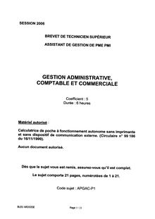 Btsassges 2006 gestion administrative, comptable et commerciale