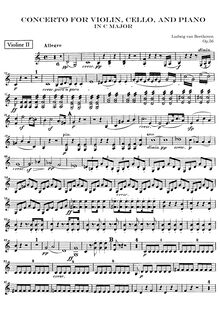 Partition violons II, Concerto pour violon, violoncelle et Piano