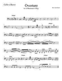 Partition violoncelle e Basso , partie, pour Spring Mummers, Dunn, Bart
