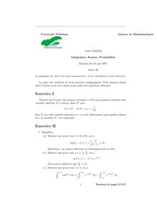 Universite d Orleans Licence de Mathematiques