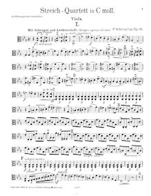 Partition viole de gambe, corde quatuor, C minor, Scheinpflug, Paul