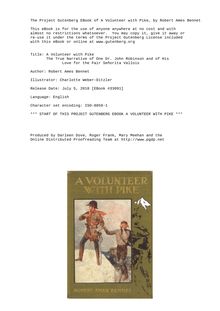 A Volunteer with Pike - The True Narrative of One Dr. John Robinson and of His Love for the Fair Señorita Vallois