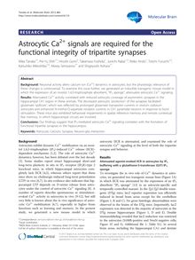 Astrocytic Ca2+ signals are required for the functional integrity of tripartite synapses
