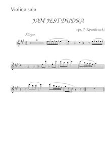 Partition Solo violon (ou flûte), Kolęda: Jam jest dudka, Kowalewski, Jakub